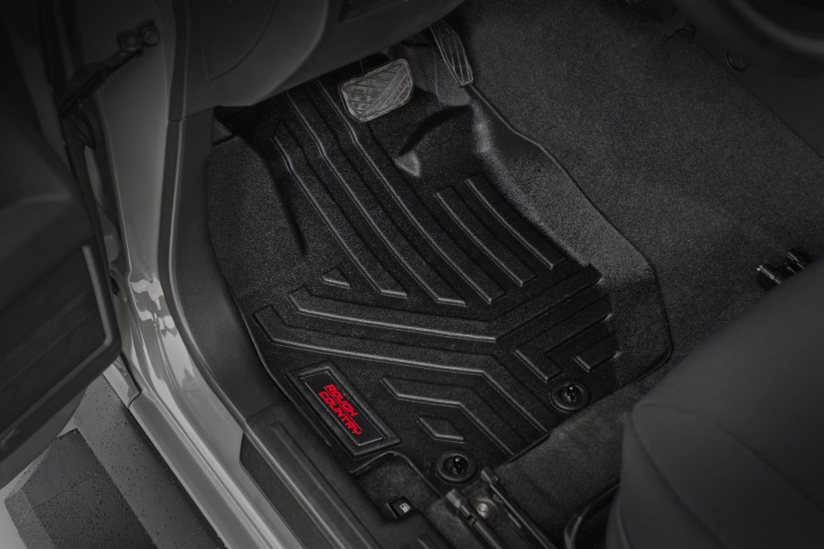 Suzuki Jimny Floor Mats - Front & Rear - Rough Country - Sure-Fit - 4WD - '18-'26